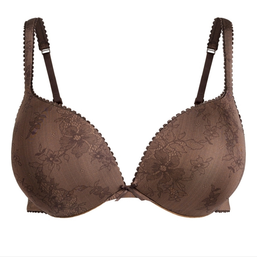 SKIMS 32DD Picot Teardrop Push-Up Bra